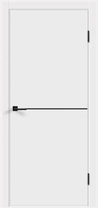 Токио 1 Белый Полипропилен, черная кромка ABS с 2-х сторон с алюминиевым черным молдингом #1