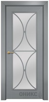 ДО Шанель 1 Остекленное Сатинат белый, Без обработки Эмаль по РАЛ 7040 МДФ