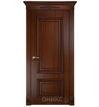 ДГ Противопожарное с багетом Красное дерево с черной патиной шпон