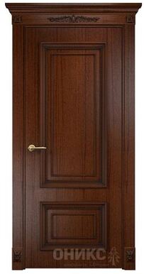 ДГ Противопожарное с багетом Красное дерево с черной патиной шпон