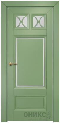 ДО Шанель 2 Остекленное Сатинат белый, Без обработки Эмаль РАЛ 6021 по МДФ #1