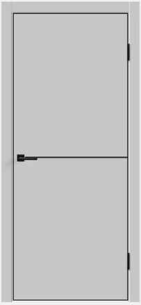 Токио 1 Серый Полипропилен, черная кромка ABS с 2-х сторон с алюминиевым черным молдингом #1