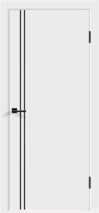 Токио 4 Белый Полипропилен, черная кромка ABS с 2-х сторон с алюминиевым черным молдингом #1