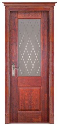 ДО Классика №2 (сатин. светл. с гравировкой) Махагон, Грис, Эйвори блэк массив дуба #1