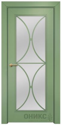 ДО Шанель 1 Остекленное Сатинат белый, Без обработки Эмаль по РАЛ 6021 МДФ