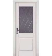 ДО Элегия Стекло мателюкс графит Эмаль Белая массив ольхи #0