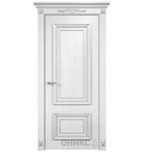 ДГ Противопожарное с багетом Патина серебро шпон