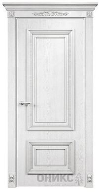 ДГ Противопожарное с багетом Патина серебро шпон