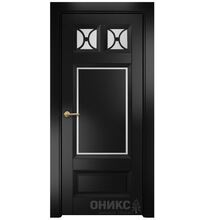 ДО Шанель 2 Остекленное Сатинат белый, Без обработки Эмаль черная по МДФ #1